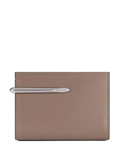 Givenchy Pinch Wallet In Leather In Gray