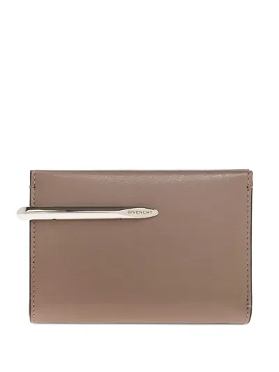 Givenchy Pinch-line Leather Wallet In Brown