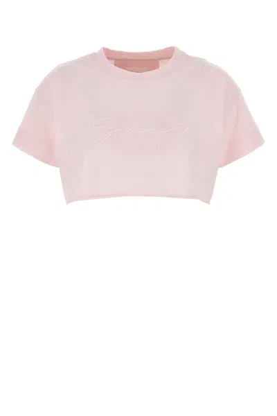 Givenchy Pastel Pink Cotton Crop Top In Purple