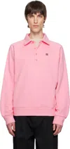 Givenchy Pink 4g Buttoned Raglan Long Sleeves Polo In 662-candy Pink