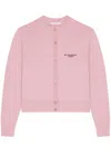 Givenchy Cropped Cardigan In Wool And Cashmere In Pink