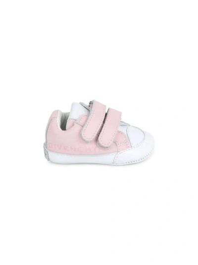 Givenchy Kids' Pink And White Sneakers With Logo