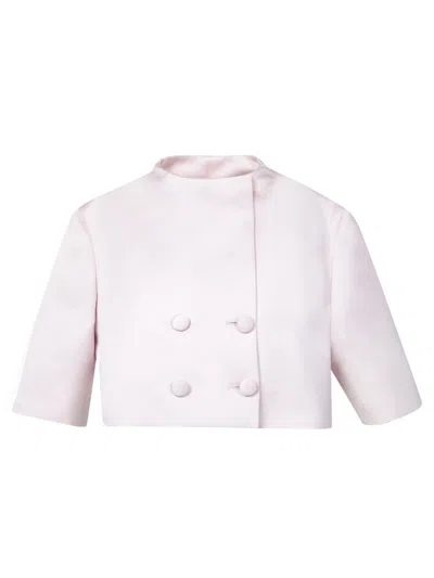 Givenchy Double-breasted Satin Bolero In Pink