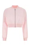 Givenchy Cropped Cotton Bomber Jacket In Babypink