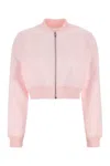 Givenchy Cropped Cotton Bomber Jacket In Pink