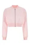 Givenchy Cropped Cotton Bomber Jacket In Babypink