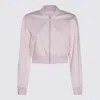 Givenchy Slim Fit Bomber In Cotton With  Medallion In Pink