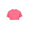 Givenchy Pink Crop Sweatshirt For Girl With Logo In Pink