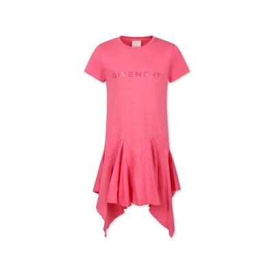 Givenchy Kids' Pink Dress For Girl With Logo