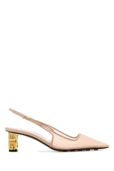 Givenchy Escarpins Slingbacks G Cube En Résille 4g In Pink