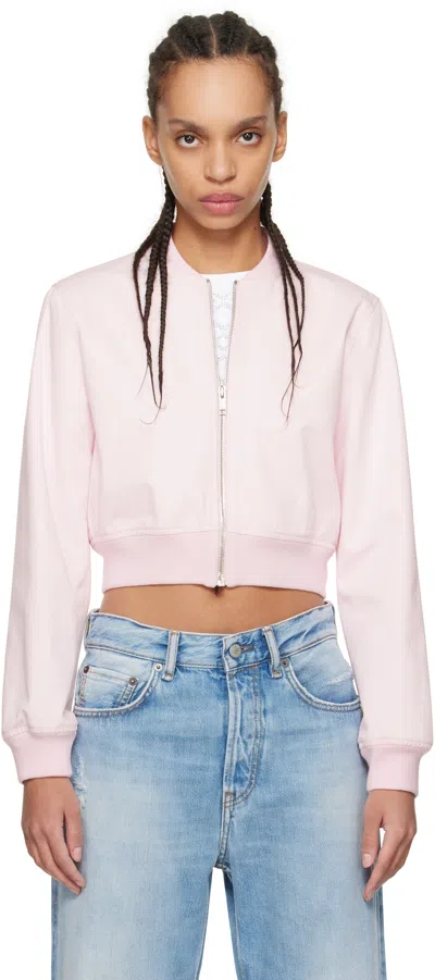 GIVENCHY PINK GIVENCHY MEDALLION SLIM FIT BOMBER JACKET
