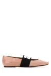 Givenchy Pink Leather Squared Ballerinas In Neutral