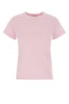 Givenchy Crew Neck Short Sleeve Straight Hem Top In Pink
