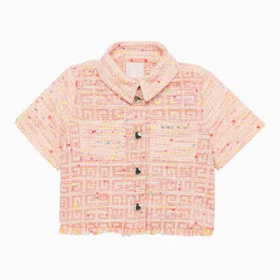 Givenchy Kids' Pink Multicoloured Cotton Blend Shirt In Multicolor