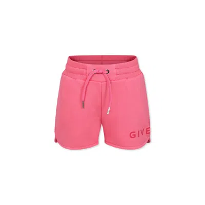 GIVENCHY PINK SHORTS FOR GIRL WITH LOGO