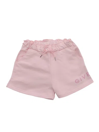 Givenchy Kids' Pink Shorts With Logo In Multicolor