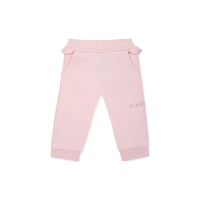 Givenchy Pink Trousers For Baby Girl With Logo