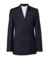 Givenchy Double Breasted Jacket Pinstripe Front Pockets In Blue