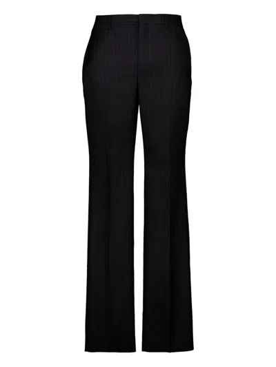 Givenchy Pinstripe Wool Trousers In Black