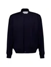 Givenchy Pinstriped Bomber Jacket In Blue