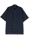 Givenchy Pinstriped Cotton Shirt In Blue