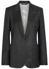 Givenchy Pinstriped Wool Blazer In Gray