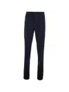 Givenchy Pinstripe-pattern Logo-buckle Trousers In Blue