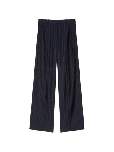 Givenchy Pinstripe-pattern Pleated Trousers In Blue