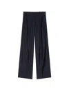 Givenchy Double Pleat Striped Pants In Wool In Blue