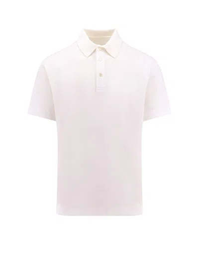 Givenchy Piqué Cotton Polo Shirt With 4g Embroidery In Neutral