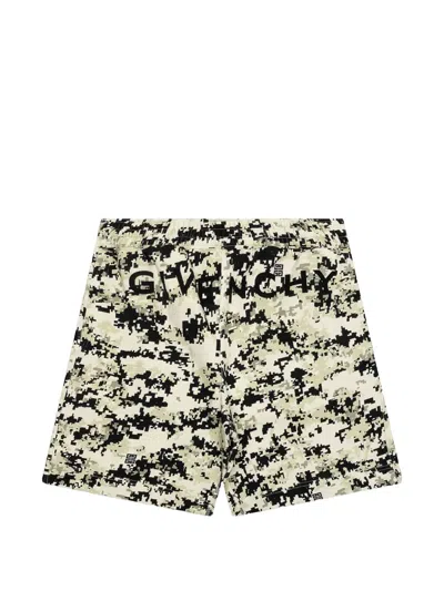 Givenchy Pixelated-camo Shorts In Black