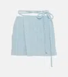 GIVENCHY PLAGE 4G COTTON-BLEND TERRY WRAP SKIRT