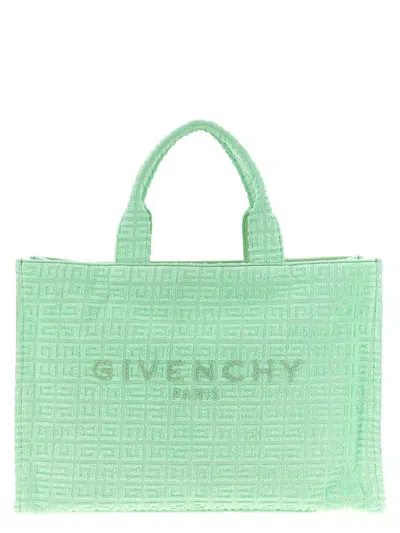 Givenchy Plage Capsule 'g-tote' Midi Shopping Bag In Green