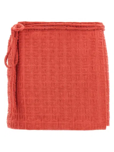 Givenchy Plage Capsule Wrap Skirt In Red