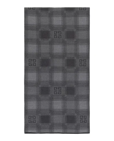 Givenchy Plaid 4g Logo Scarf