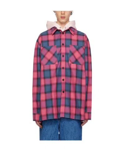 Givenchy Plaid Long-sleeved Shirt In Pink