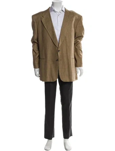 Pre-owned Givenchy Plaid Print Blazer In Neutral