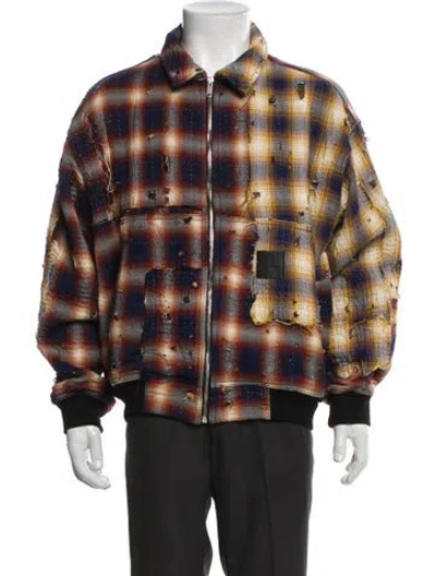 Pre-owned Givenchy Plaid Print Bomber Jacket In Multi