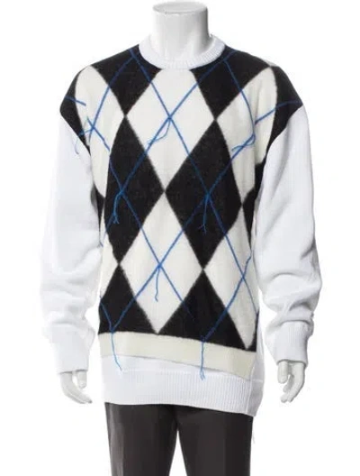Pre-owned Givenchy Plaid Print Crew Neck Pullover In Black