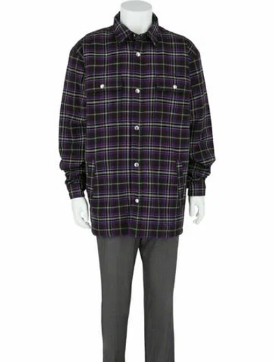 Pre-owned Givenchy Plaid Print Jacket W/ Tags In Purple