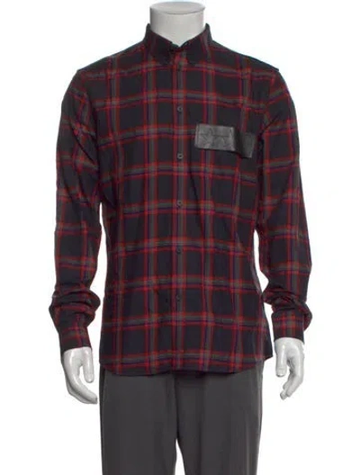 Pre-owned Givenchy Plaid Print Long Sleeve Shirt In Multi