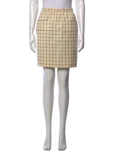 Pre-owned Givenchy Plaid Print Mini Skirt In Blue