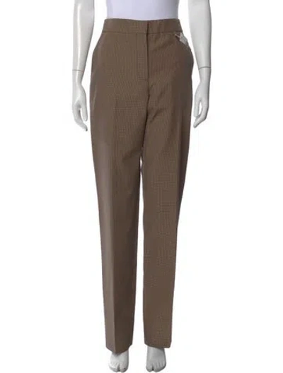 Pre-owned Givenchy Plaid Print Straight Leg Pants W/ Tags In Black