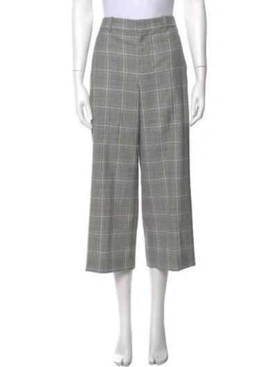 Pre-owned Givenchy Plaid Print Wide Leg Pants In Multi