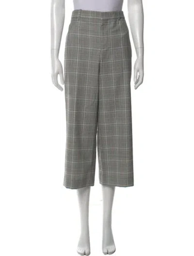 Pre-owned Givenchy Plaid Print Wide Leg Pants In Multi
