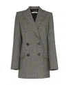 Givenchy Plaid Wool Suit Jacket In Black