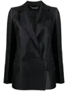 Givenchy Double-breasted Wool-silk Structured Blazer In Blue