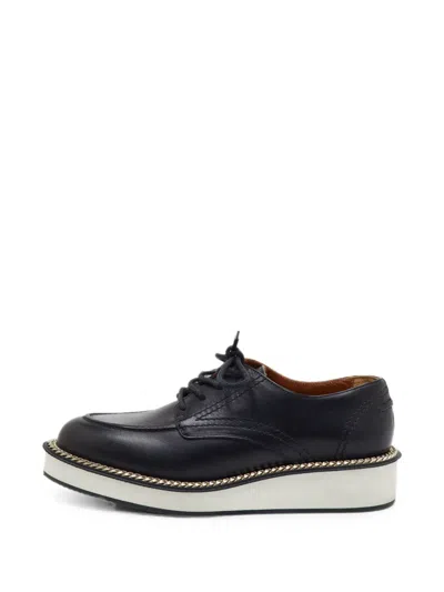 Pre-owned Givenchy Platform-sole Derby Shoes In Black