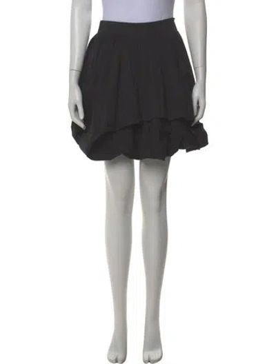 Pre-owned Givenchy Pleated Accents Knee-length Skirt In Black