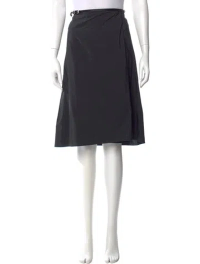 Pre-owned Givenchy Pleated Accents Knee-length Skirt In Gray